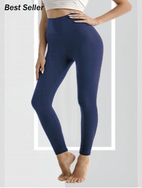 SEEMLESS STRETCHY FOOTLESS, FLEECE LINED TIGHTS